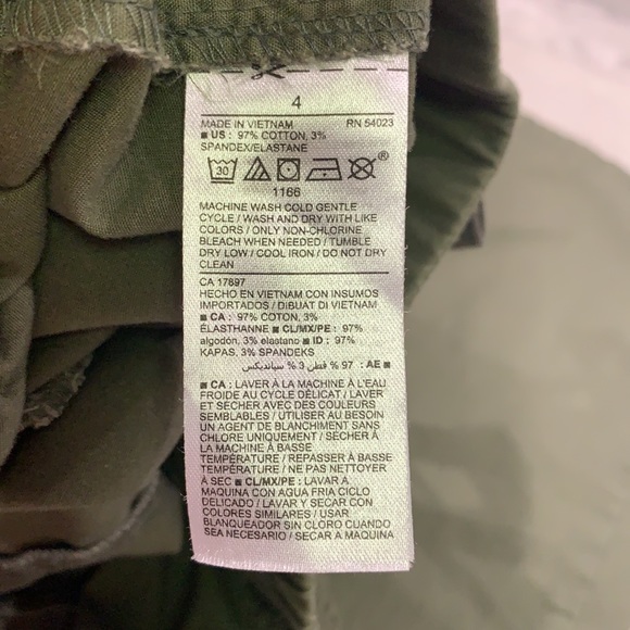 Old Navy Army Green Pull On Chino sz: 4 - Picture 8 of 9
